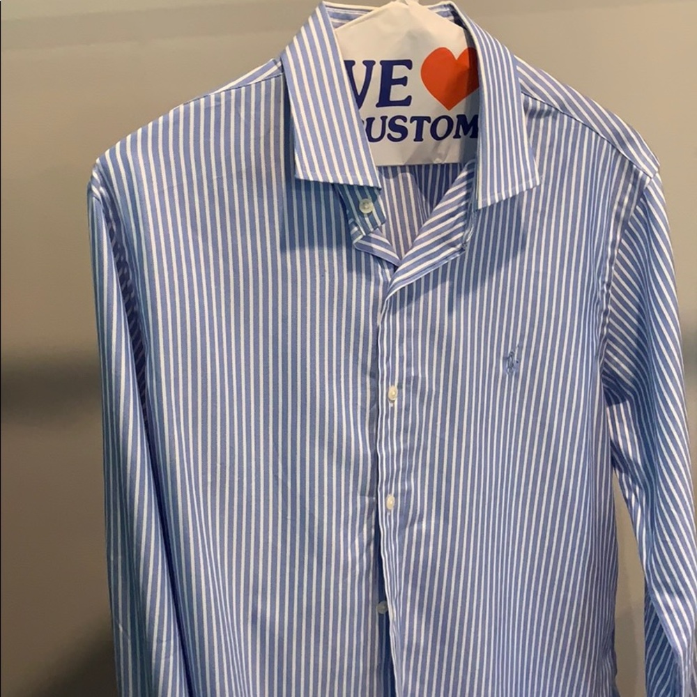 Polo Ralph Lauren Men’s blue striped dress shirt